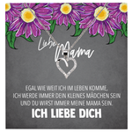 22Feels® Mama Geschenk von Tochter Muttertag Geburtstag Frauen Schmuck mit Karte Echt Silber Herz Halskette Weihnachten Idee Mutter Tochter-Schmuck mit Botschaftskarte - Herz21-22Feels