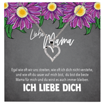 22Feels® Mama Geschenk von Tochter Muttertag Geburtstag Frauen Schmuck mit Karte Echt Silber Herz Halskette Weihnachten Idee Mutter Tochter-Schmuck mit Botschaftskarte - Herz21-22Feels