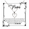 22Feels® Mama Geschenk Muttertag Geburtstag Frauen Schmuck mit Karte Herz Halskette Echt Silber Weihnachten Idee von Tochter oder Sohn-Schmuck mit Botschaftskarte - Herz21-22Feels