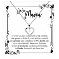 22Feels® Mama Geschenk Muttertag Geburtstag Frauen Schmuck mit Karte Herz Halskette Echt Silber Weihnachten Idee von Tochter oder Sohn-Schmuck mit Botschaftskarte - Herz21-22Feels