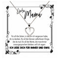 22Feels® Mama Geschenk Muttertag Geburtstag Frauen Schmuck mit Karte Herz Halskette Echt Silber Weihnachten Idee von Tochter oder Sohn-Schmuck mit Botschaftskarte - Herz21-22Feels