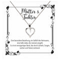 22Feels® Mama Geschenk von Tochter Muttertag Geburtstag Frauen Schmuck mit Karte Echt Silber Herz Halskette Weihnachten Idee Mutter Tochter-Schmuck mit Botschaftskarte - Herz21-22Feels
