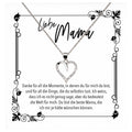 22Feels® Mama Geschenk Muttertag Geburtstag Frauen Schmuck mit Karte Herz Halskette Echt Silber Weihnachten Idee von Tochter oder Sohn-Schmuck mit Botschaftskarte - Herz21-22Feels