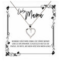22Feels® Mama Geschenk Muttertag Geburtstag Frauen Schmuck mit Karte Herz Halskette Echt Silber Weihnachten Idee von Tochter oder Sohn-Schmuck mit Botschaftskarte - Herz21-22Feels