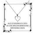 22Feels® Mama Geschenk Muttertag Geburtstag Frauen Schmuck mit Karte Herz Halskette Echt Silber Weihnachten Idee von Tochter oder Sohn-Schmuck mit Botschaftskarte - Herz21-22Feels