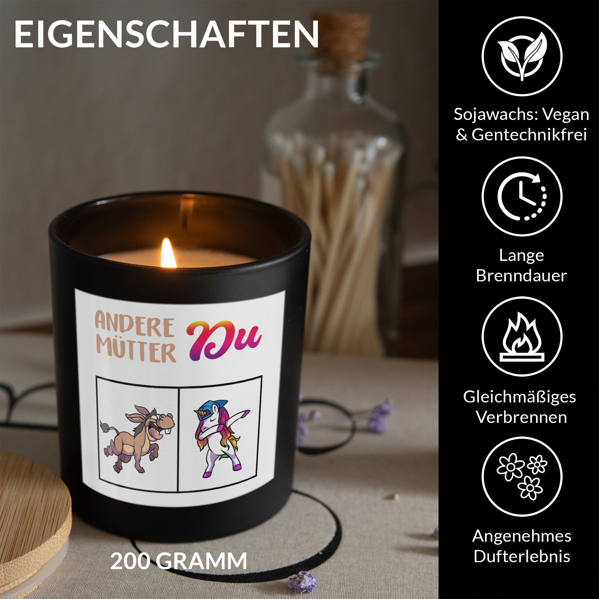 22Feels® Mama Geschenk HANDGEMACHTE Sojawachs Duft-Kerze im Glas (ZITRUS, VEGAN)-Spruchkerzen B1K1-22Feels