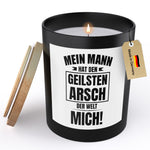 22Feels® Ehefrau Hochzeitstag Geschenk HANDGEMACHTE Sojawachs Duft-Kerze im Glas (ZITRUS, VEGAN)-Spruchkerzen B1K1-22Feels