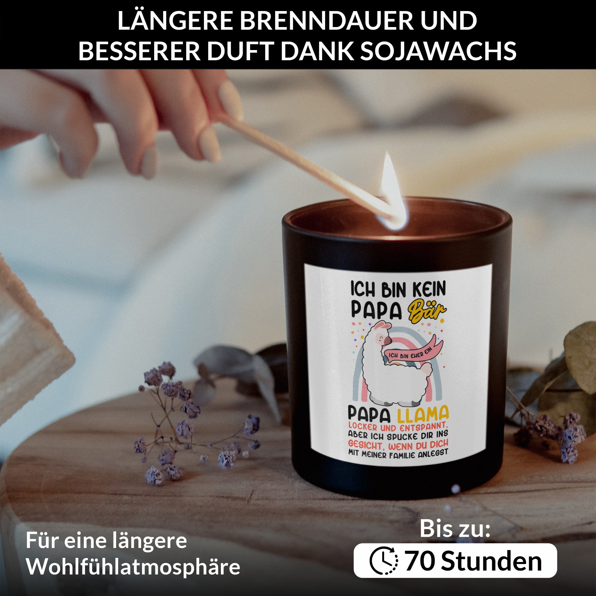 22Feels® Papa Geschenk HANDGEMACHTE Sojawachs Duft-Kerze im Glas (ZITRUS, VEGAN)-Spruchkerzen B1K1-22Feels