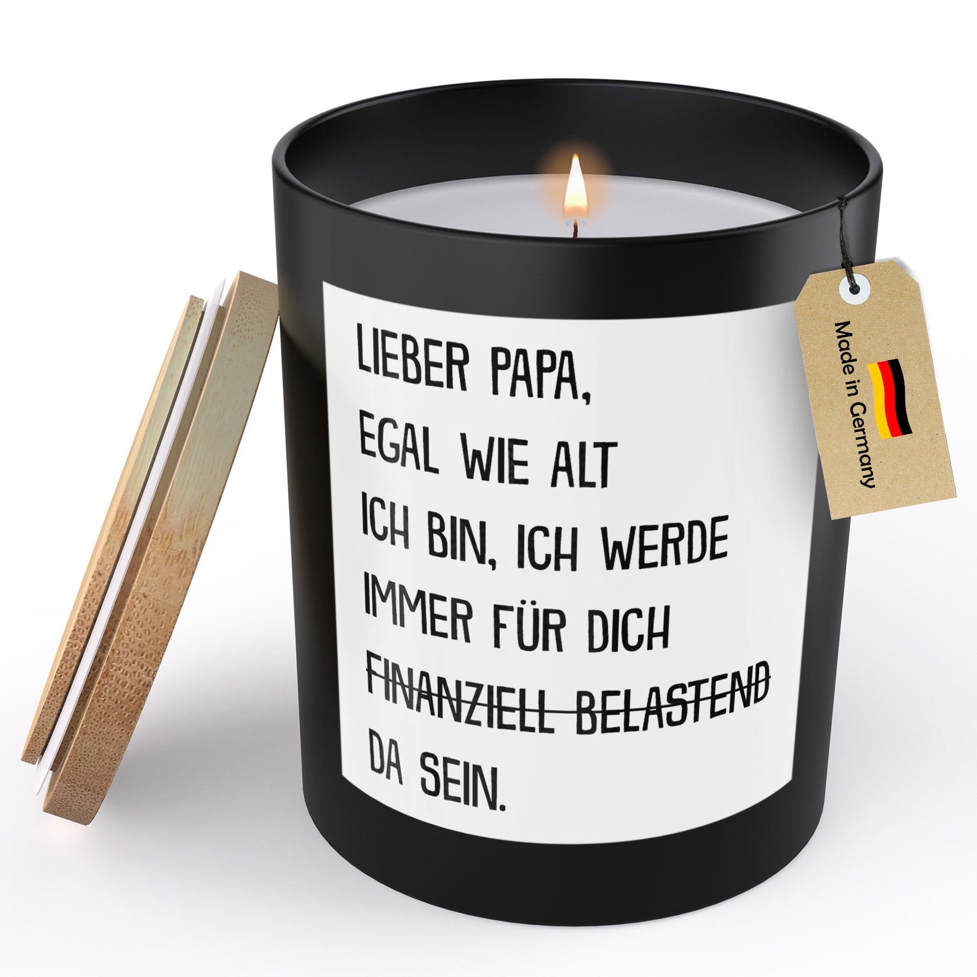 22Feels® Papa Geschenk HANDGEMACHTE Sojawachs Duft-Kerze im Glas (ZITRUS, VEGAN)-Spruchkerzen B1K1-22Feels