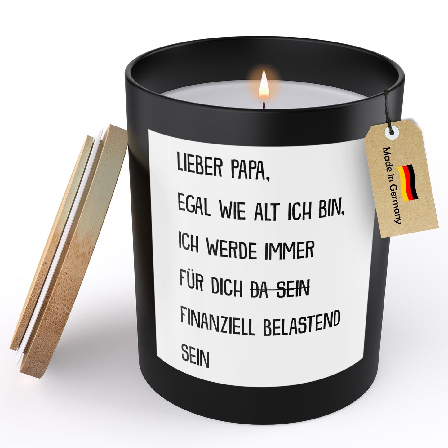 22Feels® Papa Geschenk HANDGEMACHTE Sojawachs Duft-Kerze im Glas (ZITRUS, VEGAN)-Spruchkerzen B1K1-22Feels