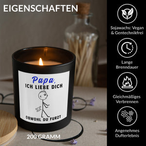 22Feels® Papa Geschenk HANDGEMACHTE Sojawachs Duft-Kerze im Glas (ZITRUS, VEGAN)-Spruchkerzen B1K1-22Feels