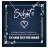 22Feels® Schatz Romantisches Geschenk für Frauen zum Jahrestag, Valentinstag, Hochzeitstag und co. - Echt Silber 925/000 Schmuckset: Herz Halskette mit Botschaftskarte-Schmuck mit Botschaftskarte - Herz21-22Feels
