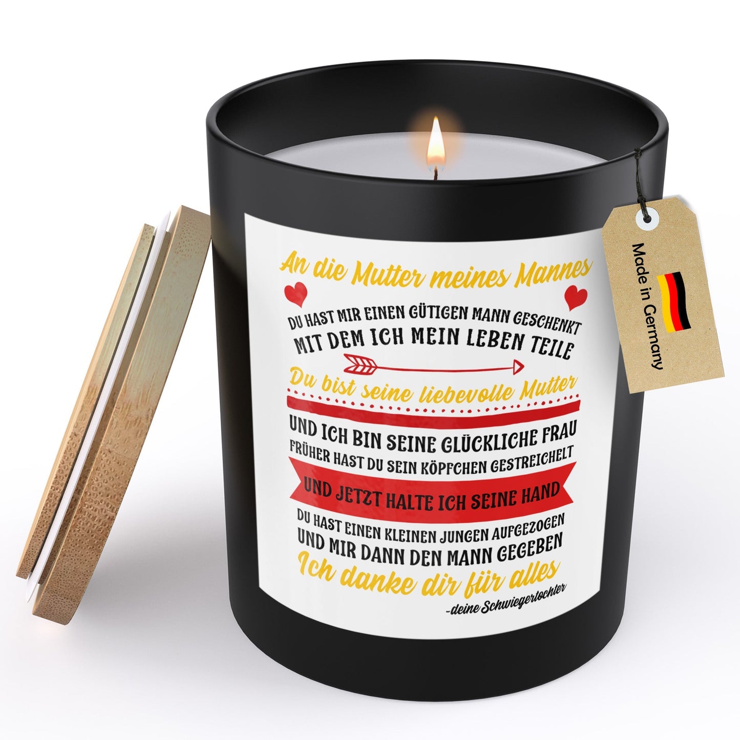 22Feels® Schwiegermama Geschenk HANDGEMACHTE Sojawachs Duft-Kerze im Glas (ZITRUS, VEGAN)-Spruchkerzen B1K1-22Feels