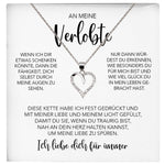22Feels® Verlobung Geschenk Frauen Silber 925/000 Herz Halskette mit Karte Schmuck Ich Liebe Dich Verlobte Valentinstag Hochzeitsplanung Jahrestag-Schmuck mit Botschaftskarte - Herz21-22Feels