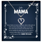 22Feels® Liebe Mama Geschenk Silber 925/000 Herz Halskette Muttertag Valentinstag Frauen Schmuck Karte Mutter Geburtstag Weihnachten Damen Collier Eltern-Schmuck mit Botschaftskarte - Herz21-22Feels