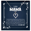 22Feels® Liebe Mama Geschenk Silber 925/000 Herz Halskette Muttertag Valentinstag Frauen Schmuck Karte Mutter Geburtstag Weihnachten Damen Collier Eltern-Schmuck mit Botschaftskarte - Herz21-22Feels