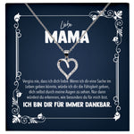 22Feels® Liebe Mama Geschenk Silber 925/000 Herz Halskette Muttertag Valentinstag Frauen Schmuck Karte Mutter Geburtstag Weihnachten Damen Collier Eltern-Schmuck mit Botschaftskarte - Herz21-22Feels