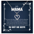 22Feels® Liebe Mama Geschenk Silber 925/000 Herz Halskette Muttertag Valentinstag Frauen Schmuck Karte Mutter Geburtstag Weihnachten Damen Collier Eltern-Schmuck mit Botschaftskarte - Herz21-22Feels
