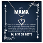 22Feels® Liebe Mama Geschenk Silber 925/000 Herz Halskette Muttertag Valentinstag Frauen Schmuck Karte Mutter Geburtstag Weihnachten Damen Collier Eltern-Schmuck mit Botschaftskarte - Herz21-22Feels