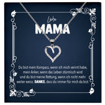 22Feels® Liebe Mama Geschenk Silber 925/000 Herz Halskette Muttertag Valentinstag Frauen Schmuck Karte Mutter Geburtstag Weihnachten Damen Collier Eltern-Schmuck mit Botschaftskarte - Herz21-22Feels