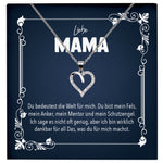 22Feels® Liebe Mama Geschenk Silber 925/000 Herz Halskette Muttertag Valentinstag Frauen Schmuck Karte Mutter Geburtstag Weihnachten Damen Collier Eltern-Schmuck mit Botschaftskarte - Herz21-22Feels