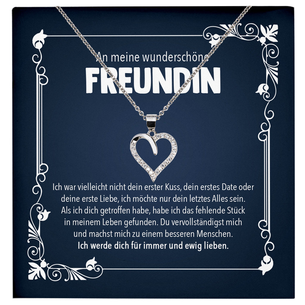 22Feels® Wunderschöne Freundin Geschenk Silber Ich Liebe Dich Schmuck Frauen Silber 925/000 Herz Halskette Valentinstag Jahrestag Damen Collier Liebesbeweis-Schmuck mit Botschaftskarte - Herz21-22Feels