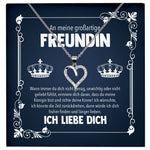 22Feels® Großartige Freundin Geschenk Silber Ich Liebe Dich Schmuck Frauen Silber 925/000 Herz Halskette Valentinstag Jahrestag Damen Collier Liebesbeweis-Schmuck mit Botschaftskarte - Herz21-22Feels