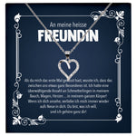22Feels® Heisse Freundin Geschenk Silber Ich Liebe Dich Schmuck Frauen Silber 925/000 Herz Halskette Valentinstag Jahrestag Damen Collier Liebesbeweis-Schmuck mit Botschaftskarte - Herz21-22Feels