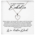 22Feels® Unsere Enkelin Geschenk Silber 925/000 Herz Halskette mit Karte Mädchen Frauen Schmuck Enkelkind Geburtstag Damen Weihnachten Firmung Konfirmation-Schmuck mit Botschaftskarte - Herz21-22Feels