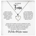 22Feels® Ehefrau Geschenk Ich Liebe Dich Schmuck Silber 925/000 Frauen Herz Halskette Valentinstag Schatz Hochzeitstag Damen Collier Ehejubiläum-Schmuck mit Botschaftskarte - Herz21-22Feels