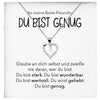 22Feels® Freundschaftkette Beste Freundin Geschenk Silber 925/000 Schmuck Frauen Collier Herz Anhaenger mit Karte Mädchen Damen Geburtstag Bestie BFF-Schmuck mit Botschaftskarte - Herz21-22Feels