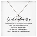 22Feels® Seelenschwester Beste Freundin Geschenk Silber 925/000 Schmuck Frauen Collier Herz Anhaenger mit Karte Mädchen Damen Geburtstag Bestie BFF-Schmuck mit Botschaftskarte - Herz21-22Feels