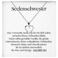 22Feels® Seelenschwester Beste Freundin Geschenk Silber 925/000 Schmuck Frauen Collier Herz Anhaenger mit Karte Mädchen Damen Geburtstag Bestie BFF-Schmuck mit Botschaftskarte - Herz21-22Feels
