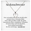 22Feels® Seelenschwester Beste Freundin Geschenk Silber 925/000 Schmuck Frauen Collier Herz Anhaenger mit Karte Mädchen Damen Geburtstag Bestie BFF-Schmuck mit Botschaftskarte - Herz21-22Feels