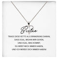 22Feels® Bestie Freundschaftkette Beste Freundin Geschenk Silber 925/000 Schmuck Frauen Collier Herz Anhaenger mit Karte Mädchen Damen Geburtstag BFF-Schmuck mit Botschaftskarte - Herz21-22Feels