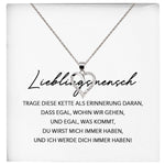 22Feels® Freundschaftkette Beste Freundin Geschenk Silber 925/000 Schmuck Frauen Mein Lieblingsmensch Collier Herz Anhaenger mit Karte Mädchen Damen Geburtstag Bestie BFF-Schmuck mit Botschaftskarte - Herz21-22Feels