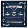 22Feels® Königin Freundschaftkette Beste Freundin Geschenk Silber 925/000 Schmuck Frauen Collier Herz Anhaenger mit Karte Mädchen Damen Geburtstag Bestie BFF-Schmuck mit Botschaftskarte - Herz21-22Feels