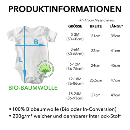 22Feels Unisex Babybody Bio-Baumwolle – Weiß mit Malteser Chaos Motiv – Geschenk zur Geburt, Babyparty oder zum 1. Geburtstag-Baby Body-22Feels