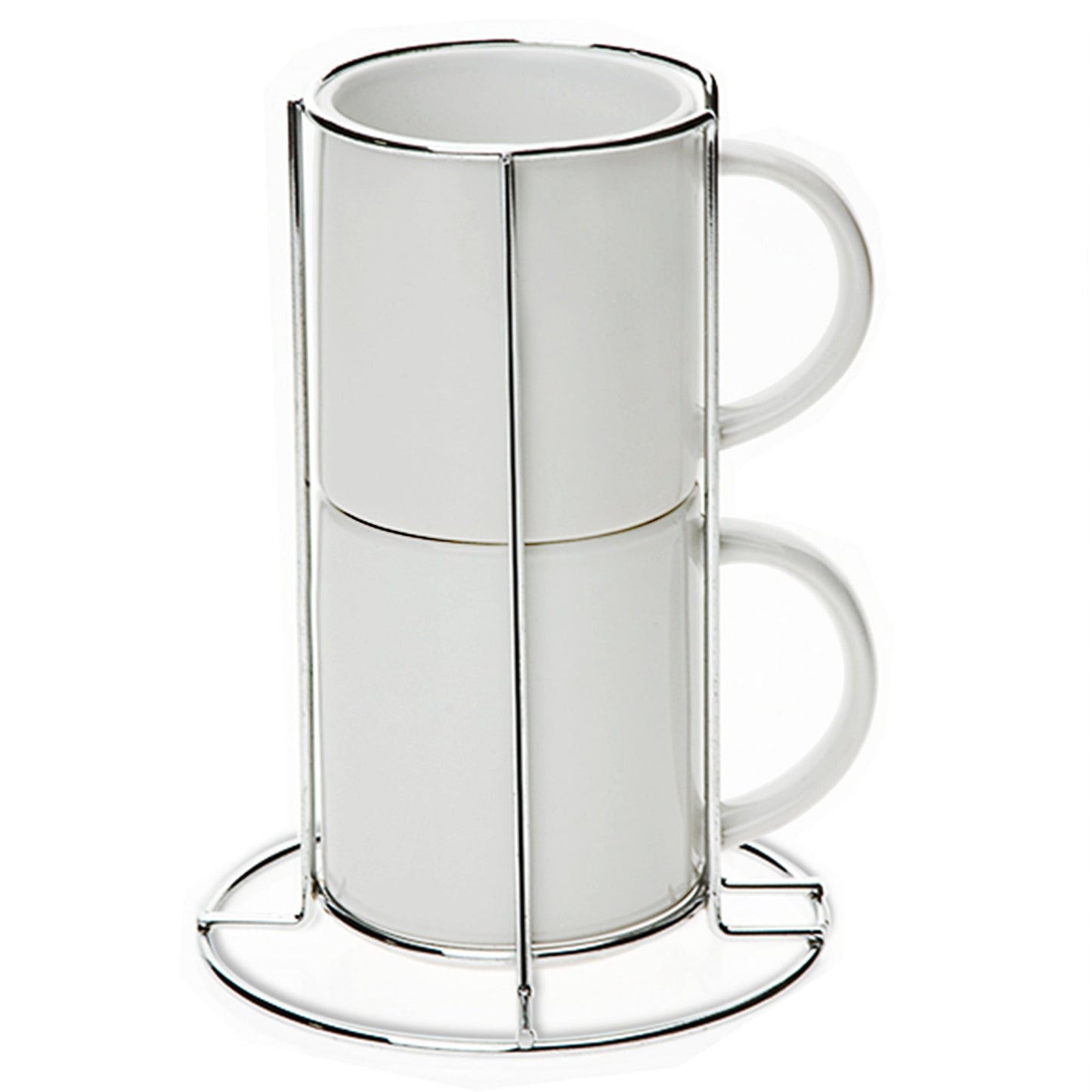 Ab 7,99/Stk Stapelbare Sublimationstassen (2er-Set) mit Metallgestell, Weiß je 235ml (8oz), Keramik Subli-Beschichtung Blanko Sublimation Werbegeschenk Paar Tassen-Sublimationsrohlinge und Kreativbedarf-22Feels