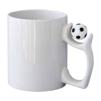 Ab 4,29/Stk Sublimationstasse Fussball-Henkel Weiss 325ml (11oz) Subli-Beschichtung Blanko Sublimation Werbegeschenk Print on Demand Fusballverein-Sublimationsrohlinge und Kreativbedarf-22Feels