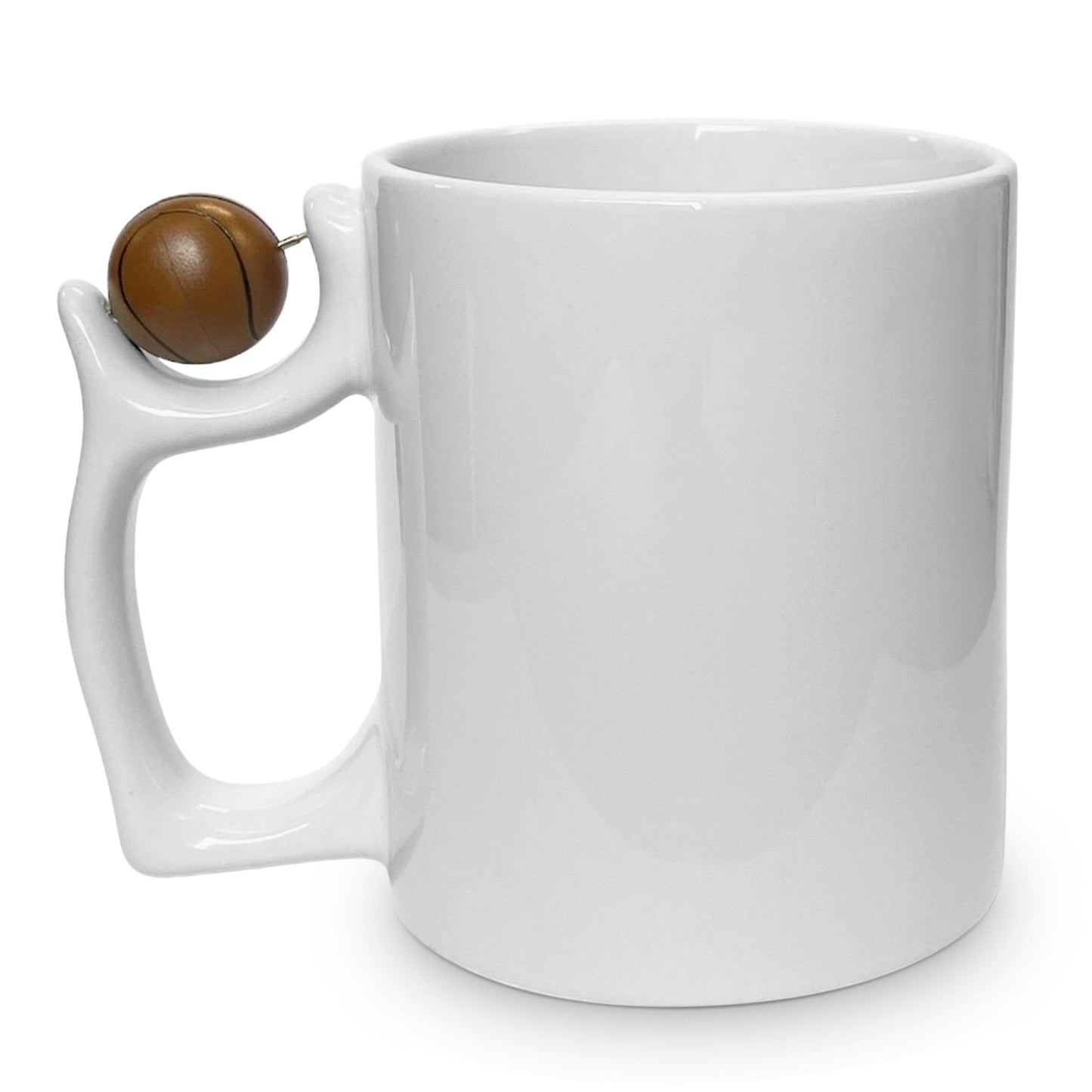 Ab 4,29/Stk Sublimationstasse Basketball-Henkel Weiss 325ml (11oz) Subli-Beschichtung Blanko Sublimation Werbegeschenk Print on Demand Basketballclub-Sublimationsrohlinge und Kreativbedarf-22Feels