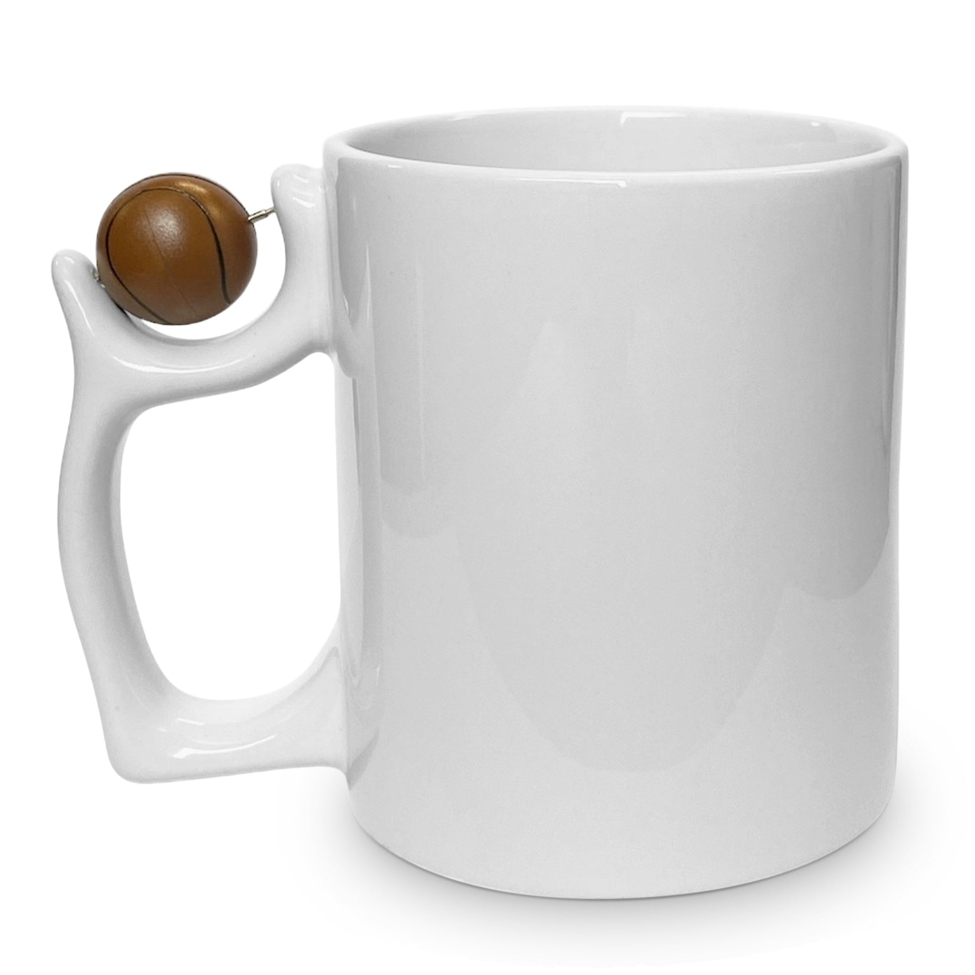 Ab 4,29/Stk Sublimationstasse Basketball-Henkel Weiss 325ml (11oz) Subli-Beschichtung Blanko Sublimation Werbegeschenk Print on Demand Basketballclub-Sublimationsrohlinge und Kreativbedarf-22Feels