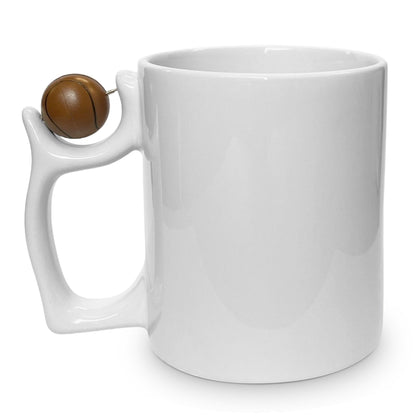 Ab 4,29/Stk Sublimationstasse Basketball-Henkel Weiss 325ml (11oz) Subli-Beschichtung Blanko Sublimation Werbegeschenk Print on Demand Basketballclub-Sublimationsrohlinge und Kreativbedarf-22Feels