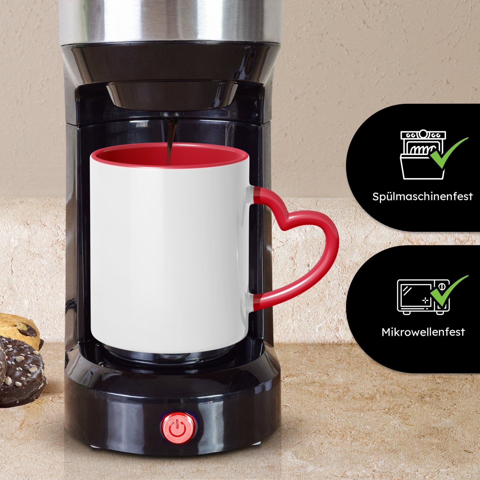 Ab 2,49/Stk Sublimationstasse mit Herzhenkel 325ml (11oz) Werbetassen Sublimation Blanko Orca-Beschichtung Spülmaschinenfest Werbegeschenk-Sublimationsrohlinge und Kreativbedarf-22Feels