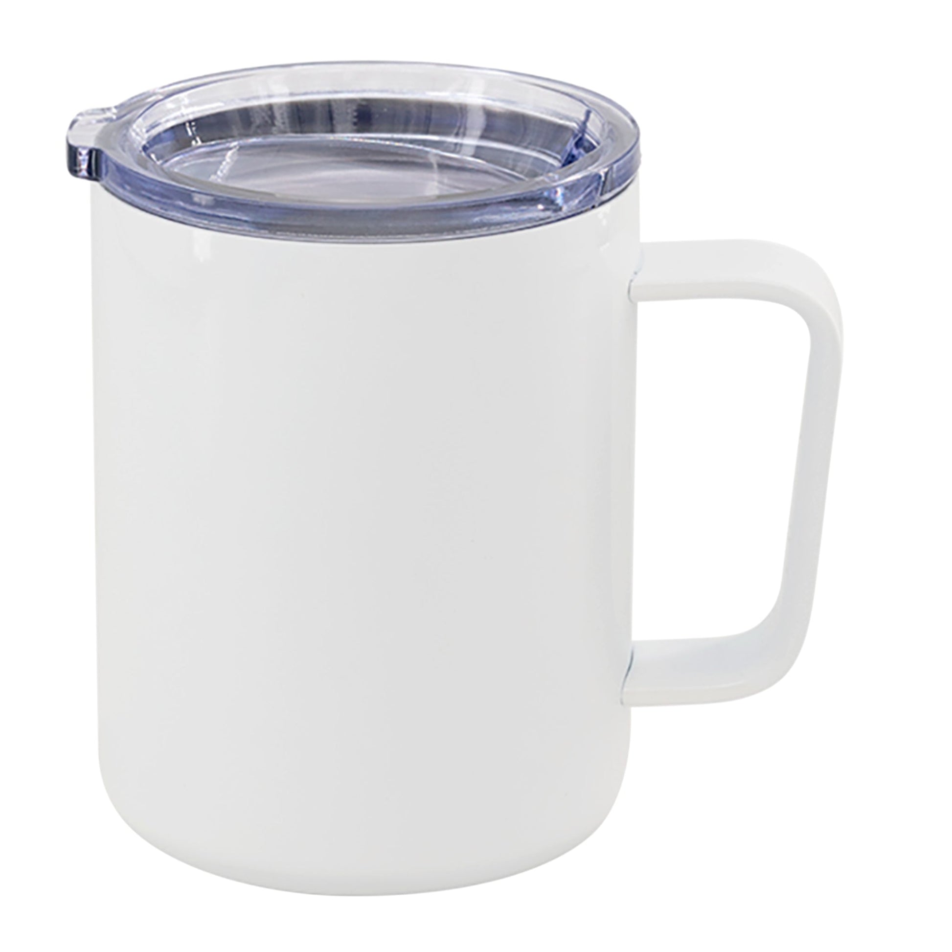 Ab 7,99/Stk Edelstahlbecher Sublimationsrohling Camping Becher Blanko 295ml (10oz) Weiss Vakuumisolierter Edelstahl Kaffeebecher mit Henkel und Deckel Sublimation-Sublimationsrohlinge und Kreativbedarf-22Feels
