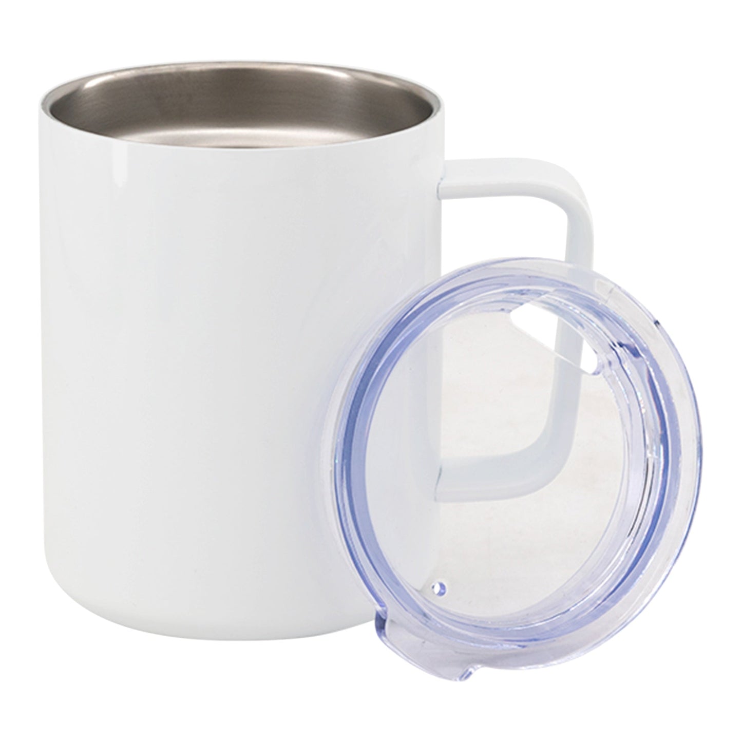 Ab 7,99/Stk Edelstahlbecher Sublimationsrohling Camping Becher Blanko 295ml (10oz) Weiss Vakuumisolierter Edelstahl Kaffeebecher mit Henkel und Deckel Sublimation-Sublimationsrohlinge und Kreativbedarf-22Feels