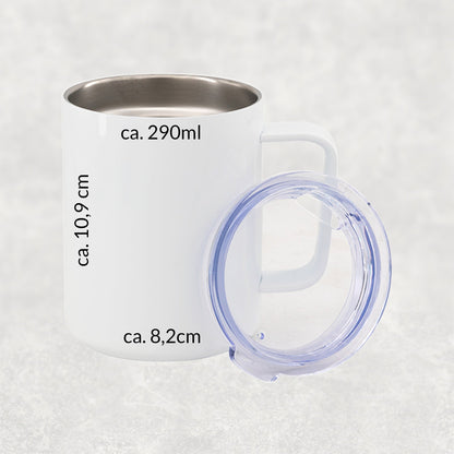 Ab 7,99/Stk Edelstahlbecher Sublimationsrohling Camping Becher Blanko 295ml (10oz) Weiss Vakuumisolierter Edelstahl Kaffeebecher mit Henkel und Deckel Sublimation-Sublimationsrohlinge und Kreativbedarf-22Feels