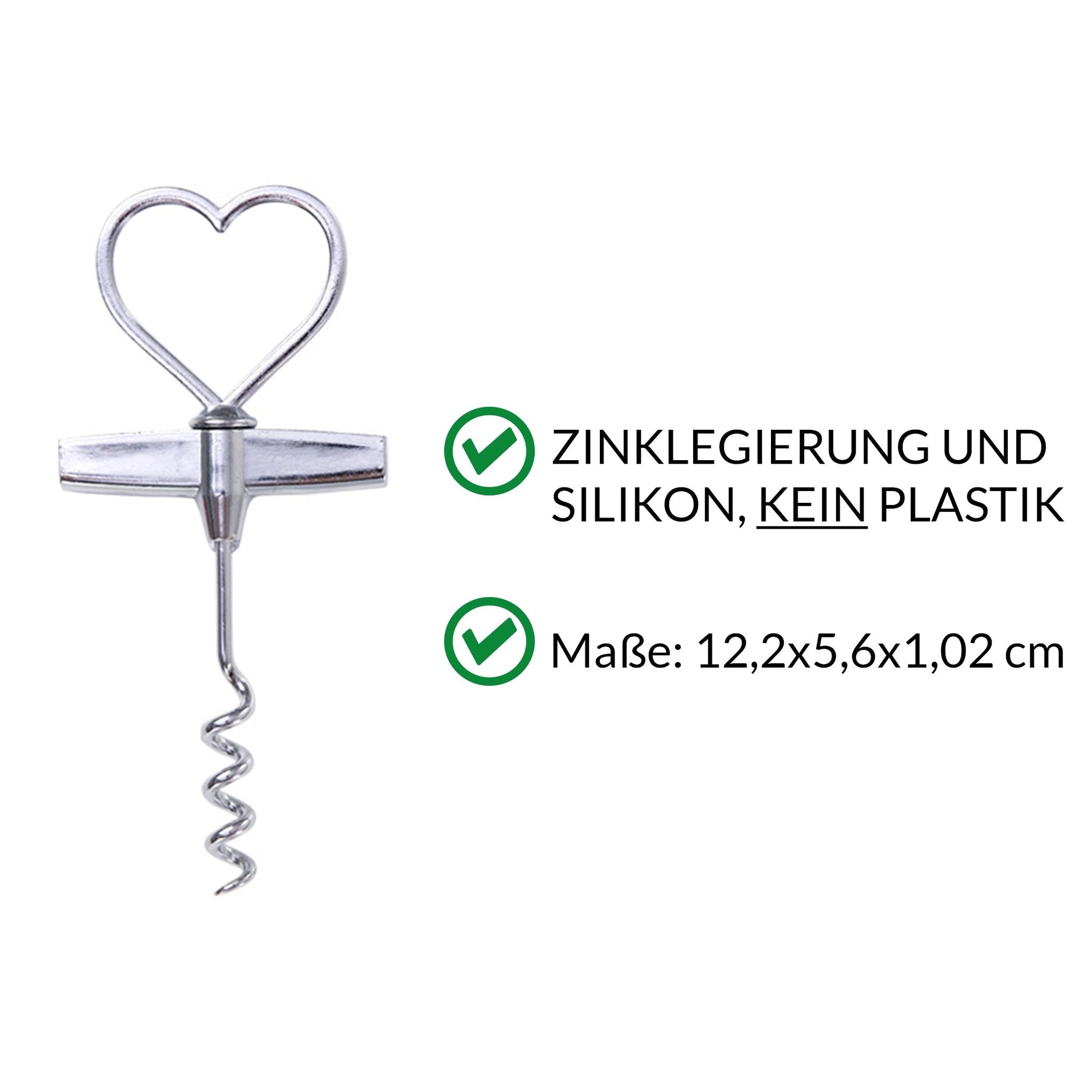 Ab 2,99/Stk Weinflaschenöffner Sublimationsrohling Korkenzieher Herzform Zinklegierung Beidseitig Bedruckbar Sublimation Blanko Werbegeschenk-Sublimationsrohlinge und Kreativbedarf-22Feels