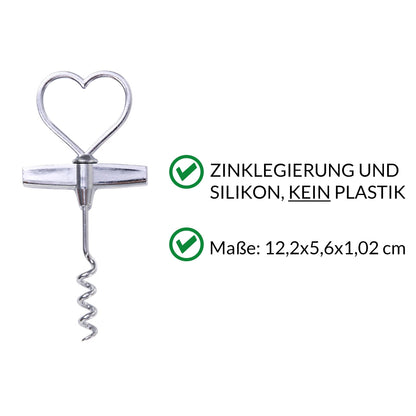 Ab 2,99/Stk Weinflaschenöffner Sublimationsrohling Korkenzieher Herzform Zinklegierung Beidseitig Bedruckbar Sublimation Blanko Werbegeschenk-Sublimationsrohlinge und Kreativbedarf-22Feels