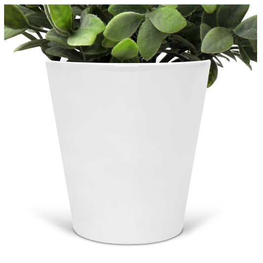 Ab 5,99/Stk Blumentopf Sublimationsrohling (Konisch, Weiss), Keramik mit Orca-Beschichtung, 10cm Höhe, Blanko für Sublimation, Werbegeschenk-Sublimationsrohlinge und Kreativbedarf-22Feels